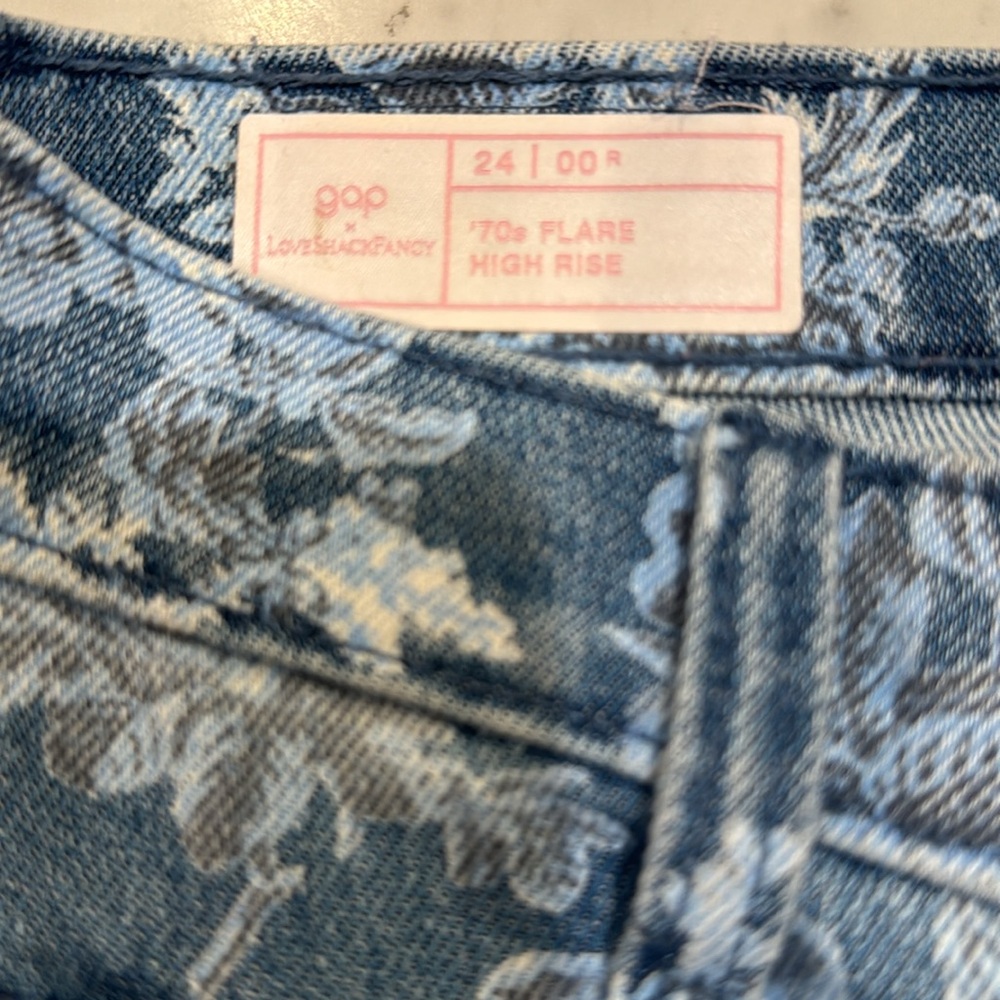 Love Shack Fancy x Gap Floral Blue Women's Jeans